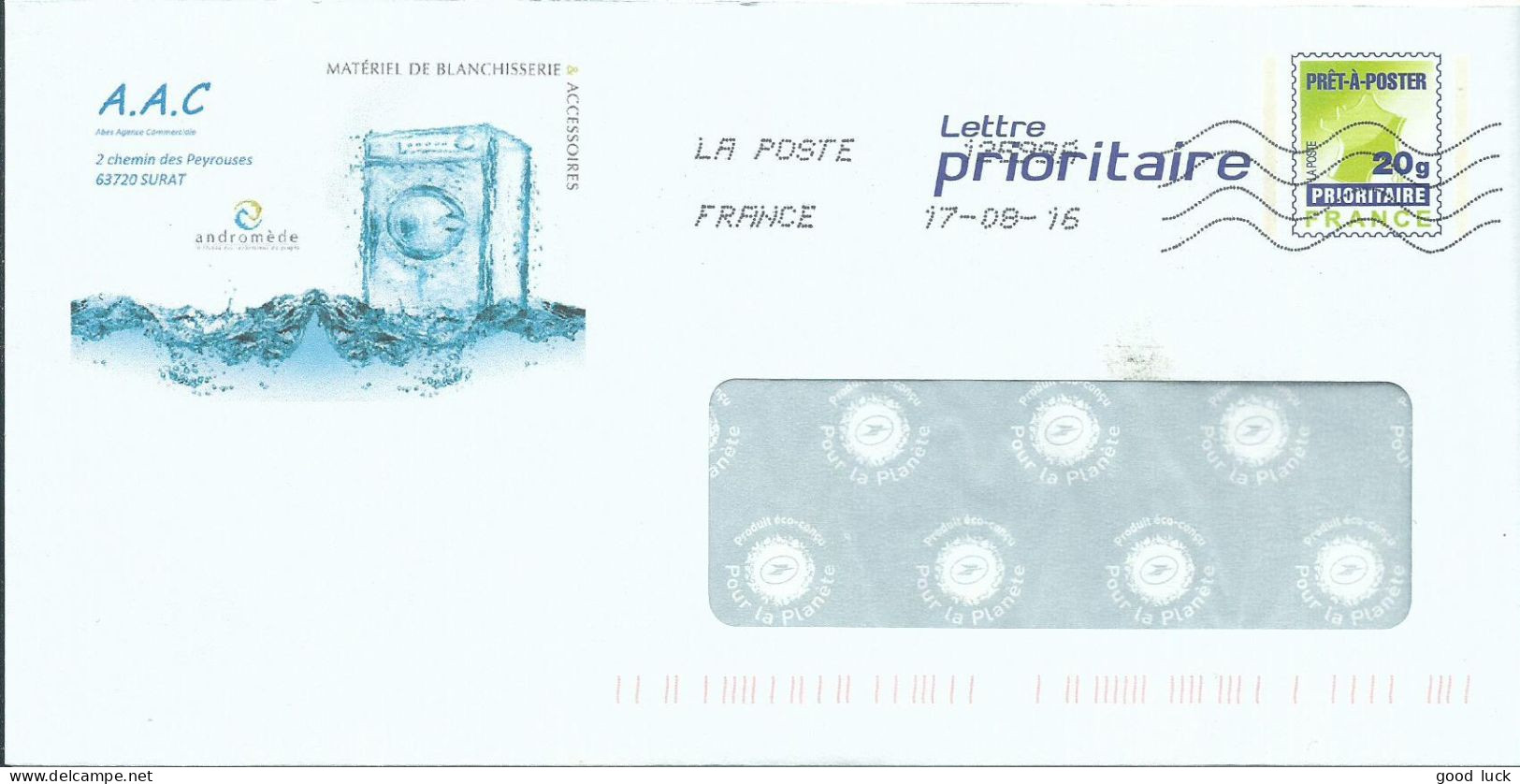 FRANCE PAP REPIQUE SURAT ( PUY DE DOME ) DE 2016 LETTRE COVER - PAP: Private Aufdrucke