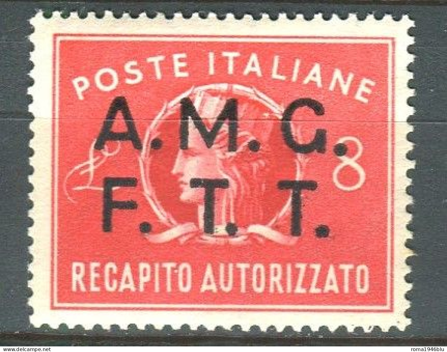 TRIESTE A 1947 RECAPITO AUTORIZZATO 8 L. ** MNH - Posta Espresso