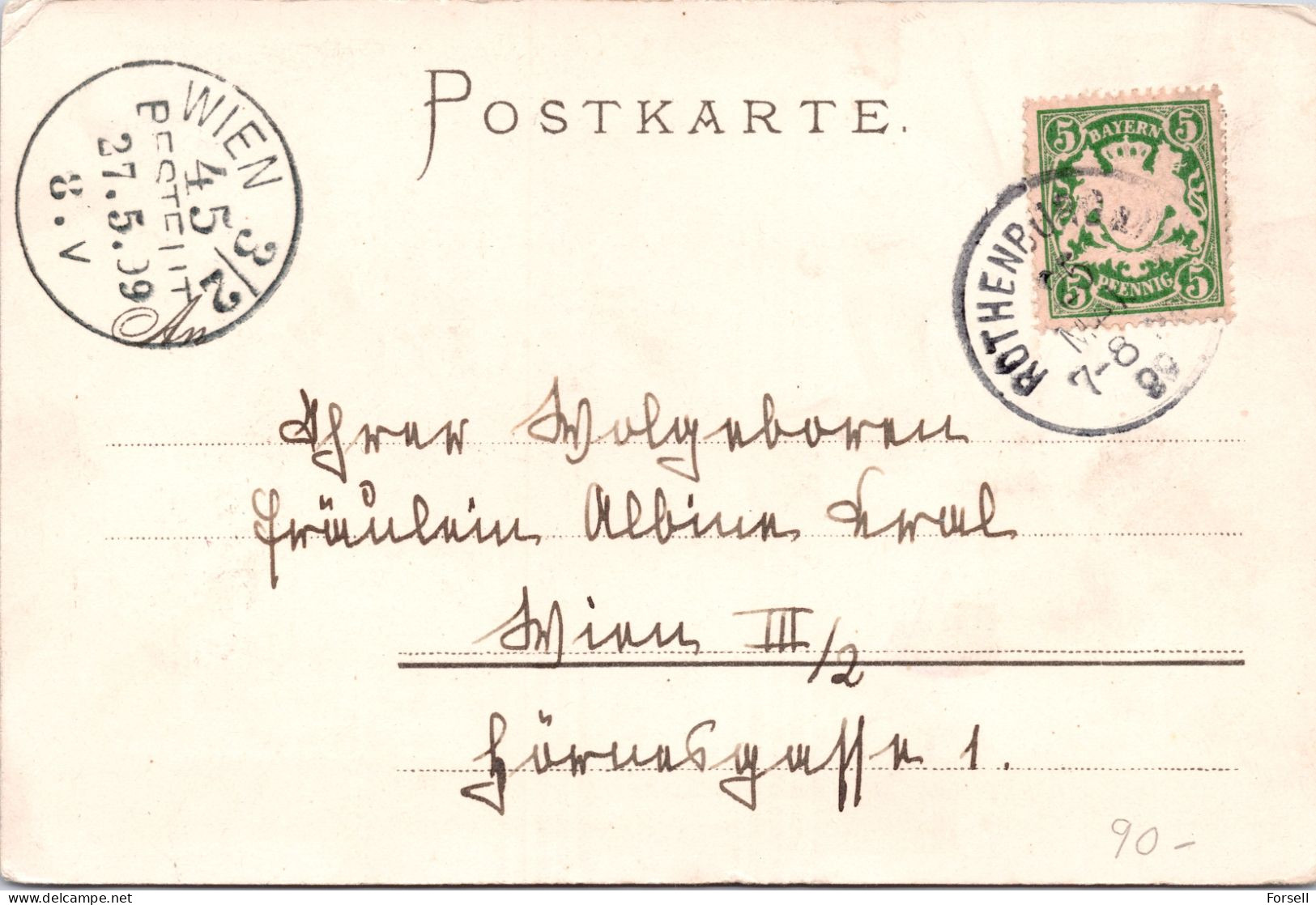 Gruss Aus Rothenburg , Inneres Koboltzellerthor (Stempel Rothenburg 1899) - Rothenburg O. D. Tauber