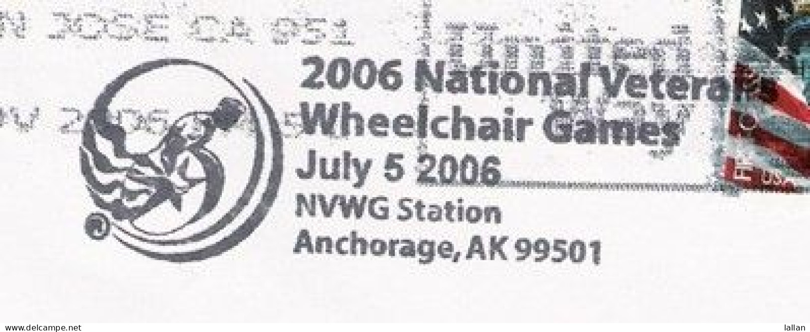 National Veteran Wheelchair Games, Domestic Cover With US Pictorial Postmark, 2006 - Handicaps