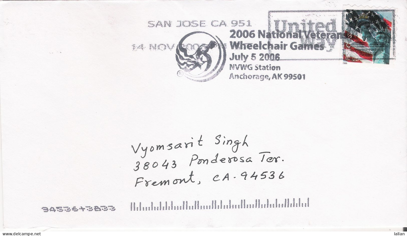 National Veteran Wheelchair Games, Domestic Cover With US Pictorial Postmark, 2006 - Handicaps