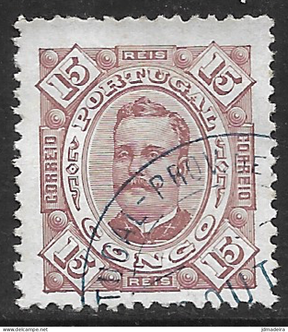 Portuguese Congo – 1894 King Carlos 15 Réis Used Stamp - Congo Portoghese