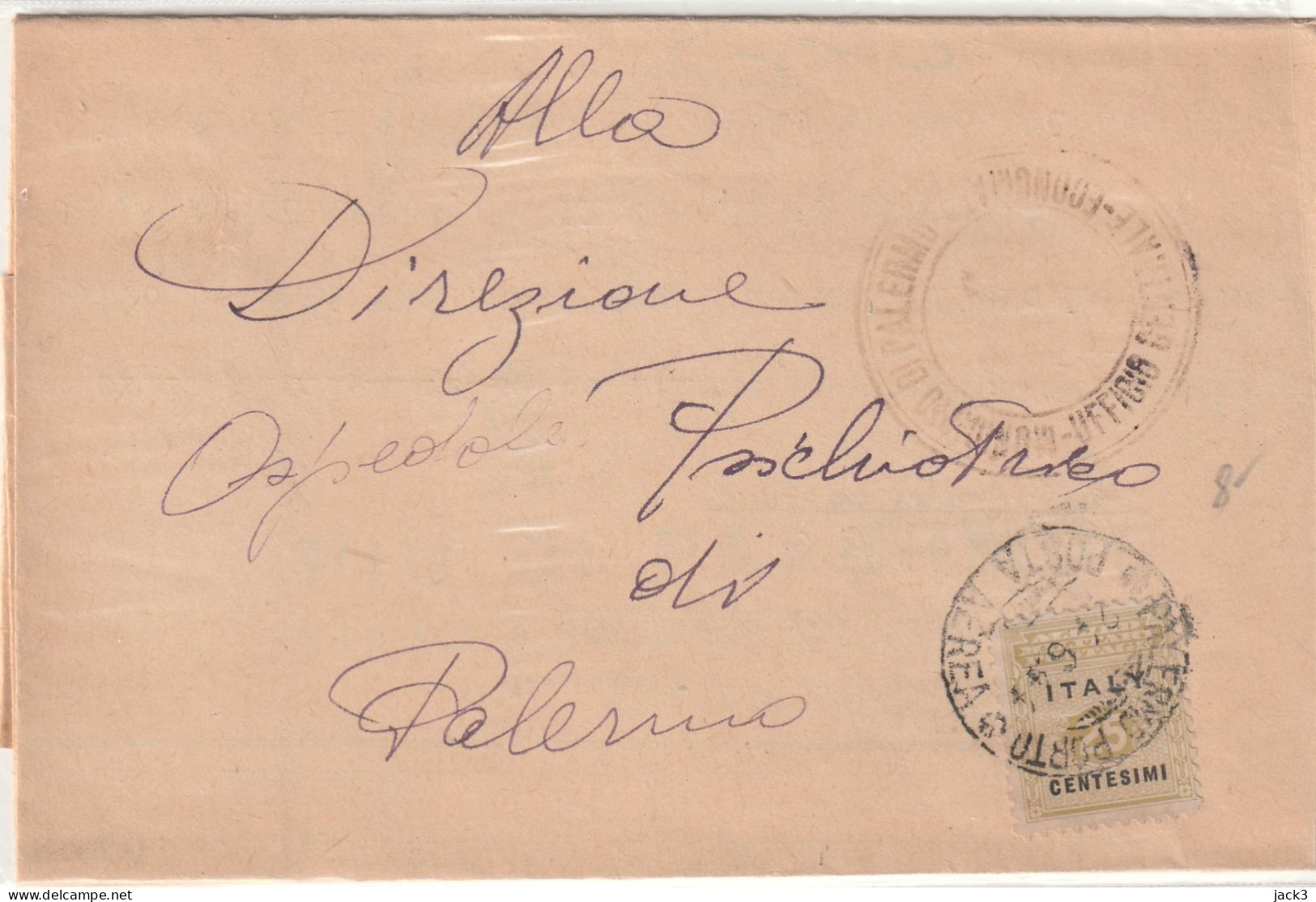 PIEGO - STORIA POSTALE - ALB. -  AMGOT 25CENT - Occup. Anglo-americana: Sicilia