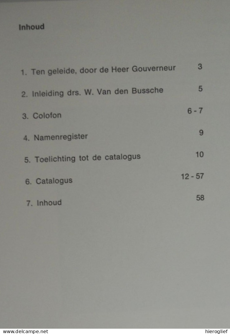 Eigen Kunstbezit Provincie West-Vlaanderen Aanwinsten 1967 à 69 - Tentoonstelling Provinciaal Hof Brugge 1969 / Kunst - Histoire