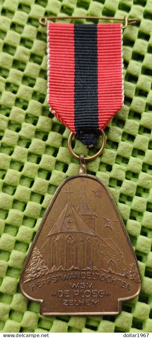 Medaille  -  Herfstwandeltochten W.S.V "de Ploeg Zelhem ". ( Gld )  -  Original Foto  !!  Medallion  Dutch - Other & Unclassified