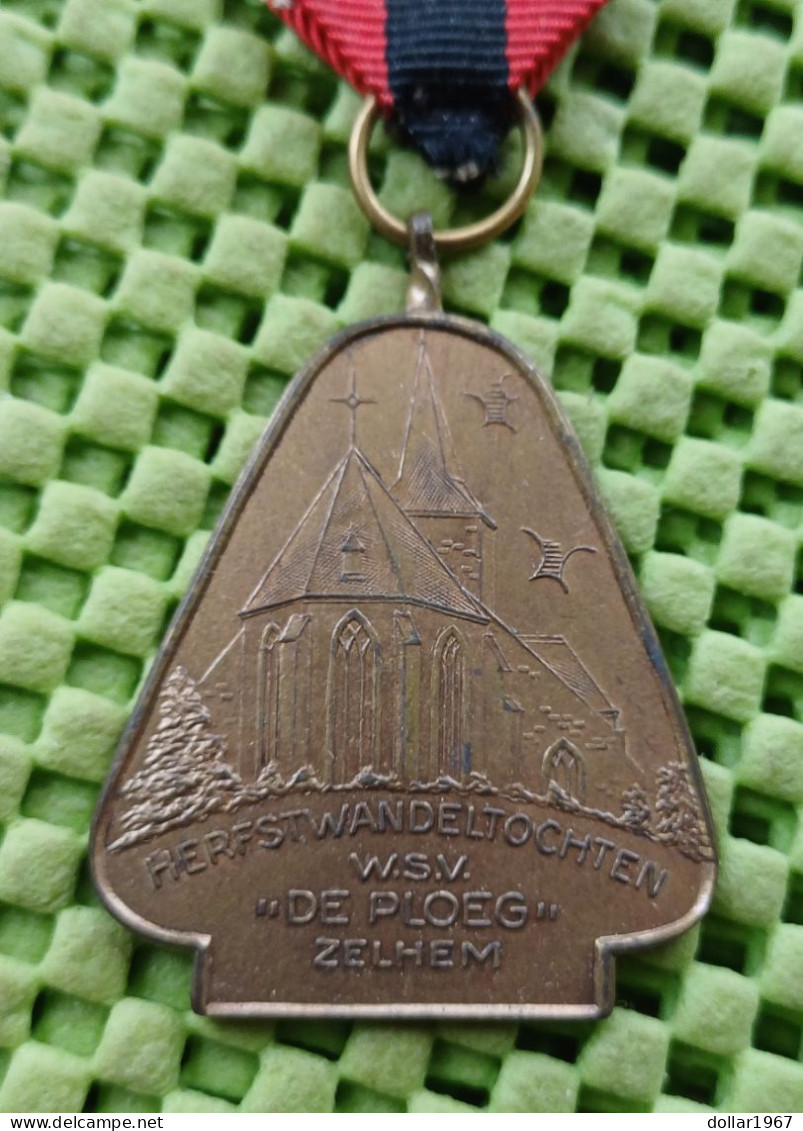 Medaille  -  Herfstwandeltochten W.S.V "de Ploeg Zelhem ". ( Gld )  -  Original Foto  !!  Medallion  Dutch - Sonstige & Ohne Zuordnung