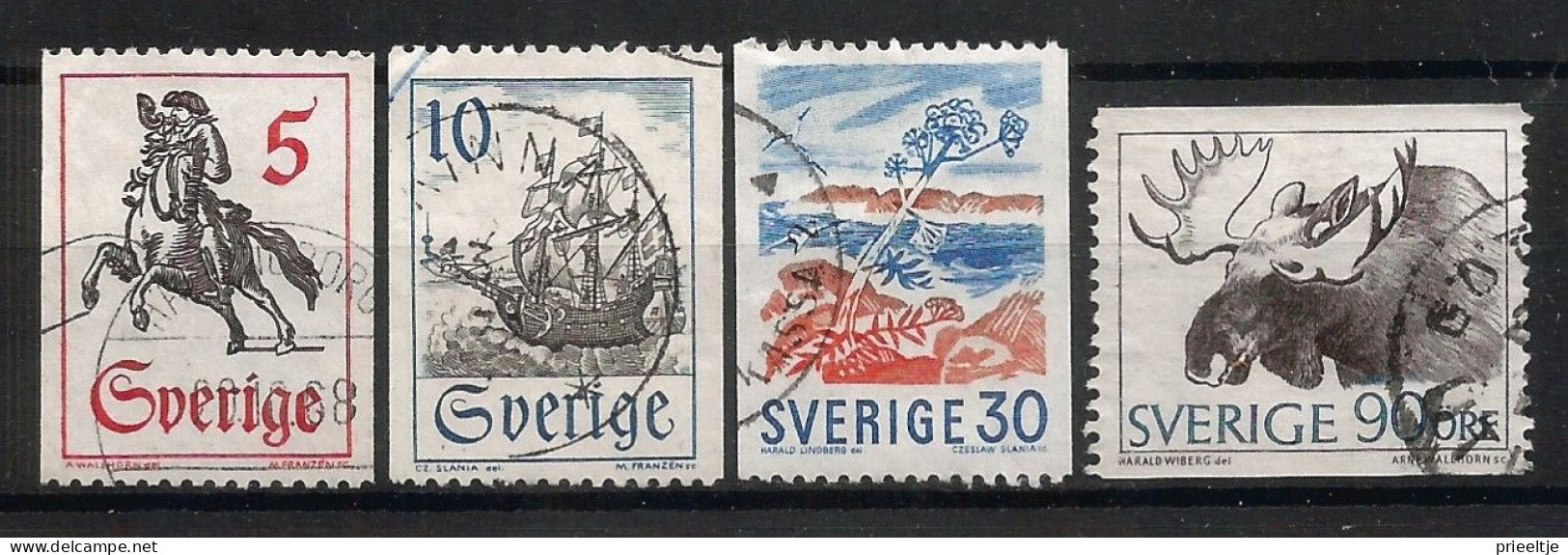Sweden 1967 Definitives Y.T. 574/577 (0) - Oblitérés