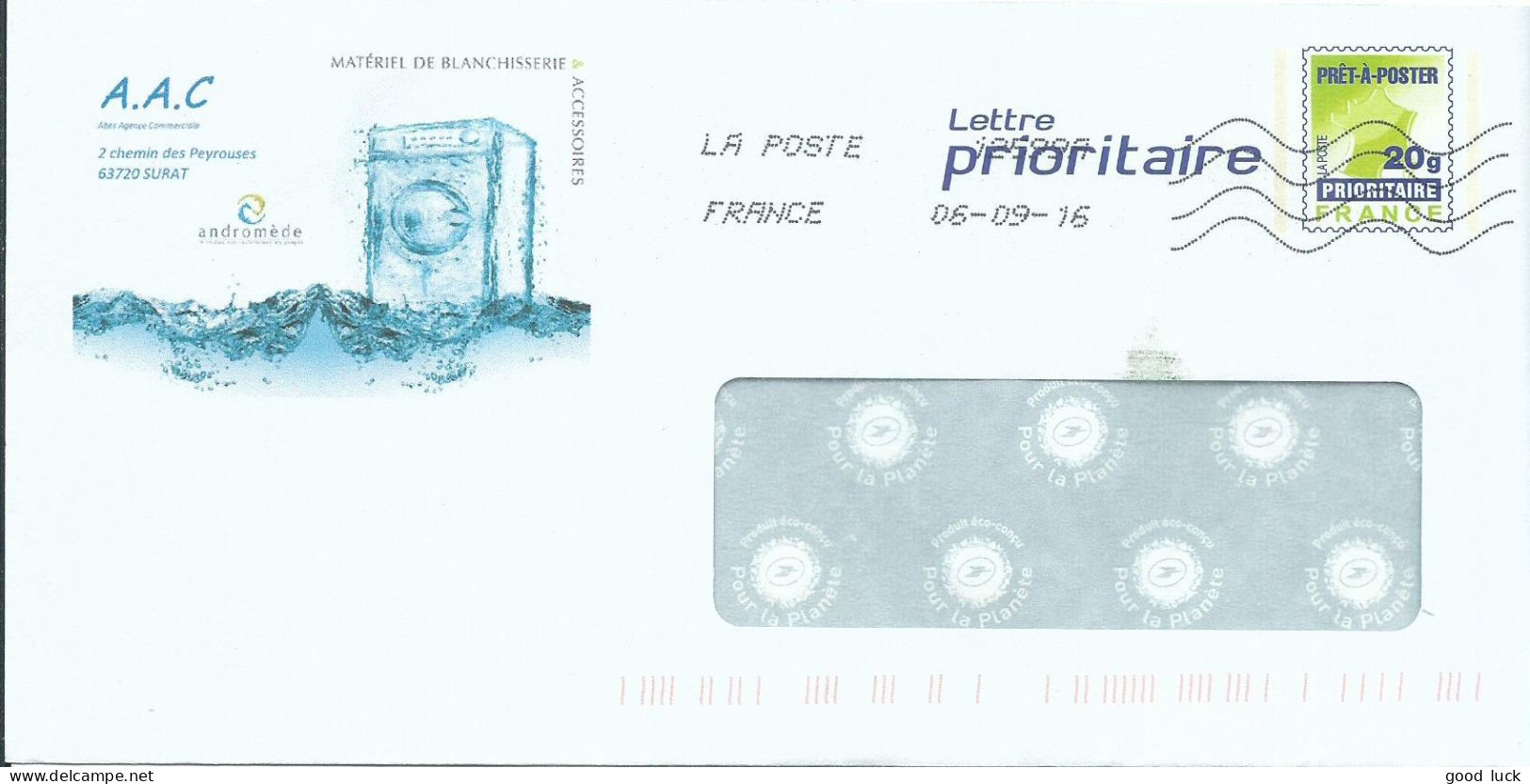 FRANCE PAP REPIQUE SURAT  ( PUY DE DOME ) DE 2016 LETTRE COVER - Prêts-à-poster:private Overprinting
