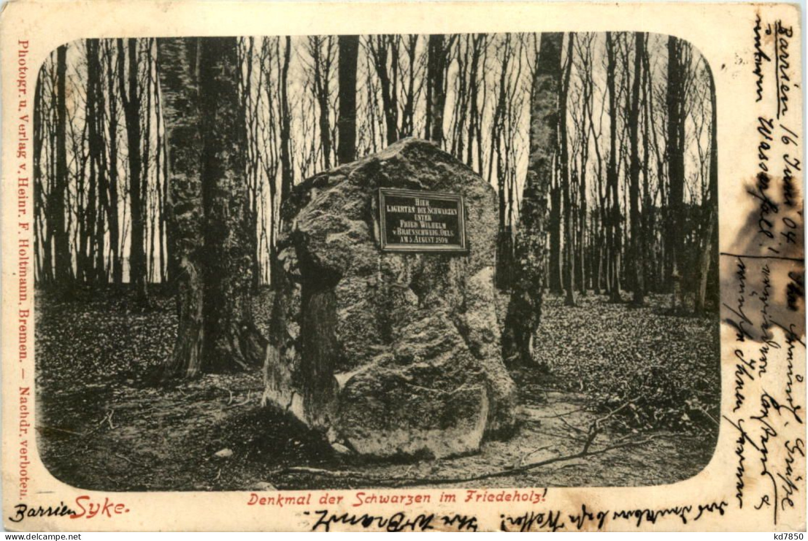 Syke - Denkmal Der Schwarzen Im Friedeholz - Diepholz