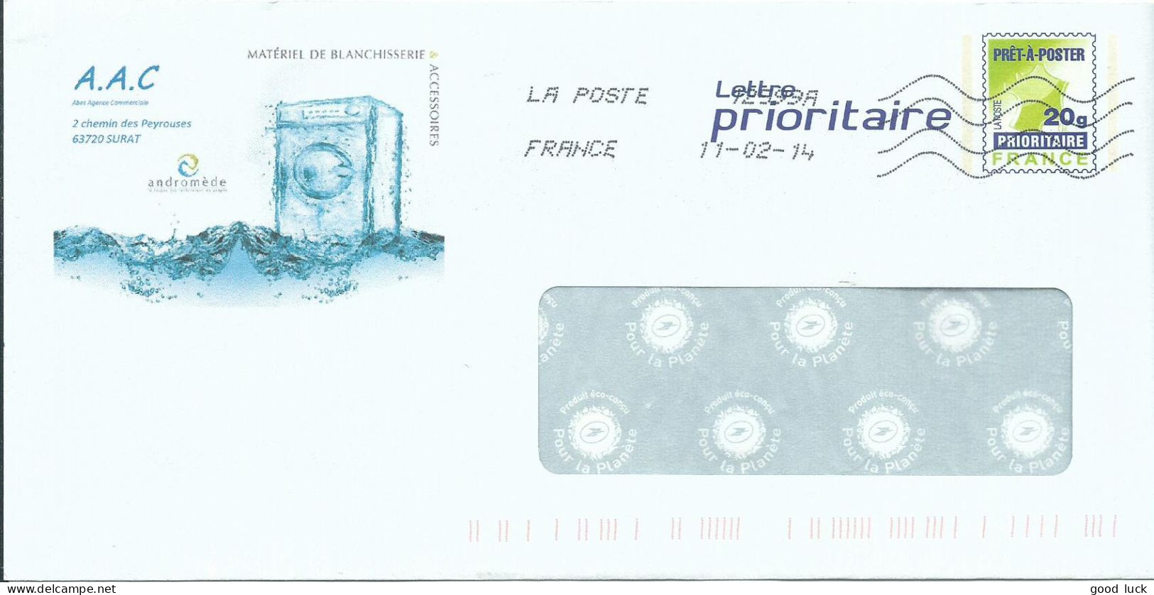 FRANCE PAP REPIQUE SURAT  ( PUY DE DOME ) DE 2014 LETTRE COVER - Prêts-à-poster: Repiquages Privés