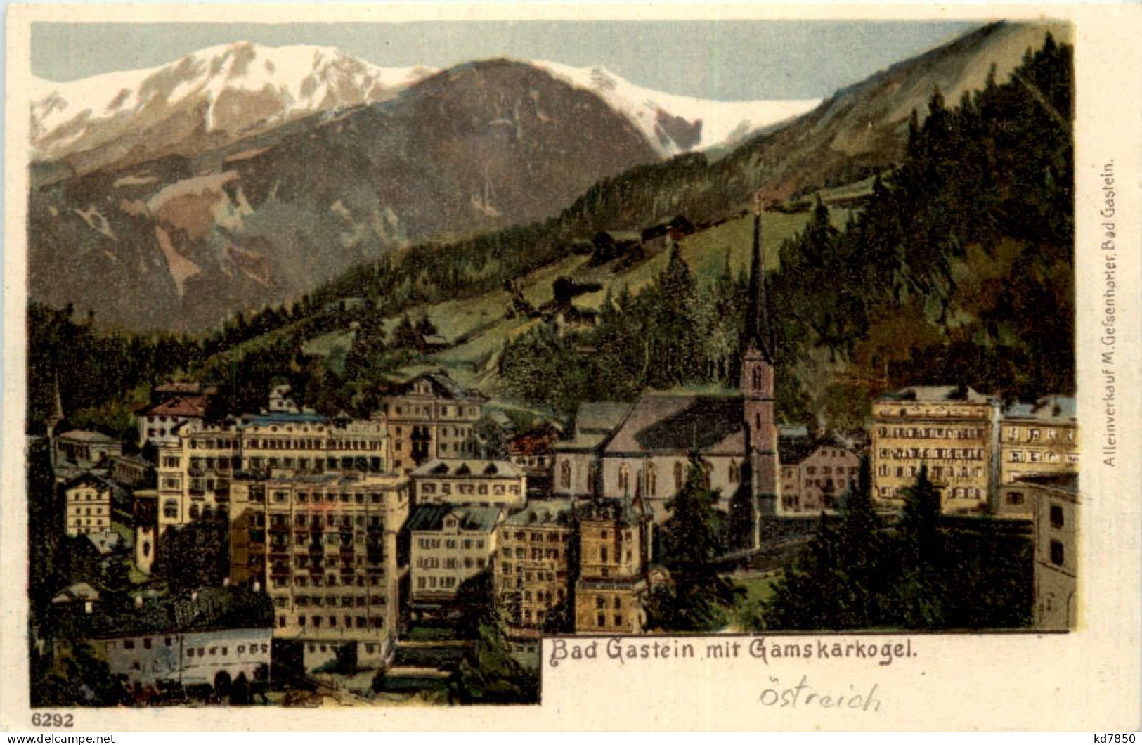 Bad Gastein Mit Gamskarkogel - Litho - St. Johann Im Pongau