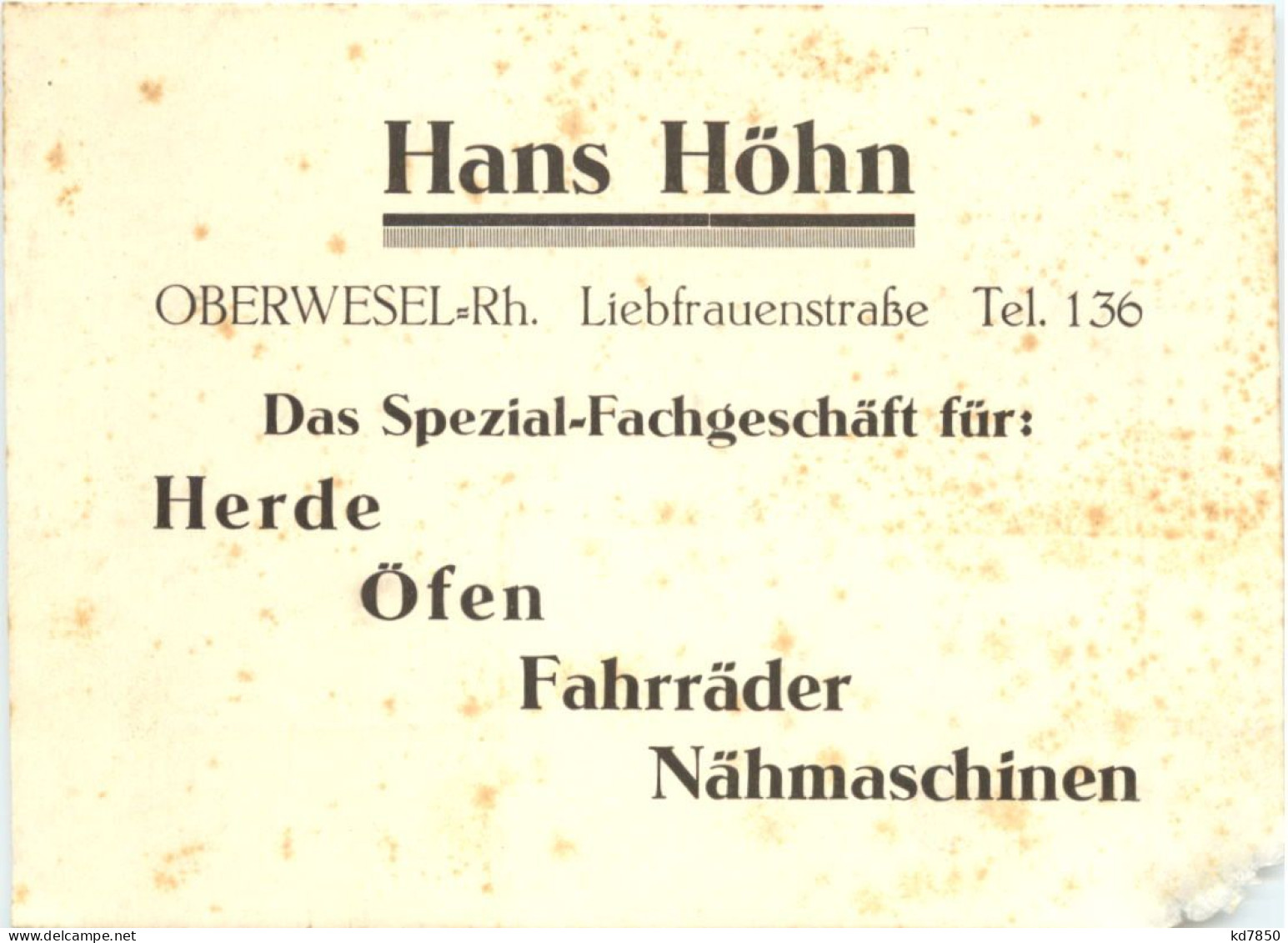 Oberwesel - Hans Höhn - Oberwesel