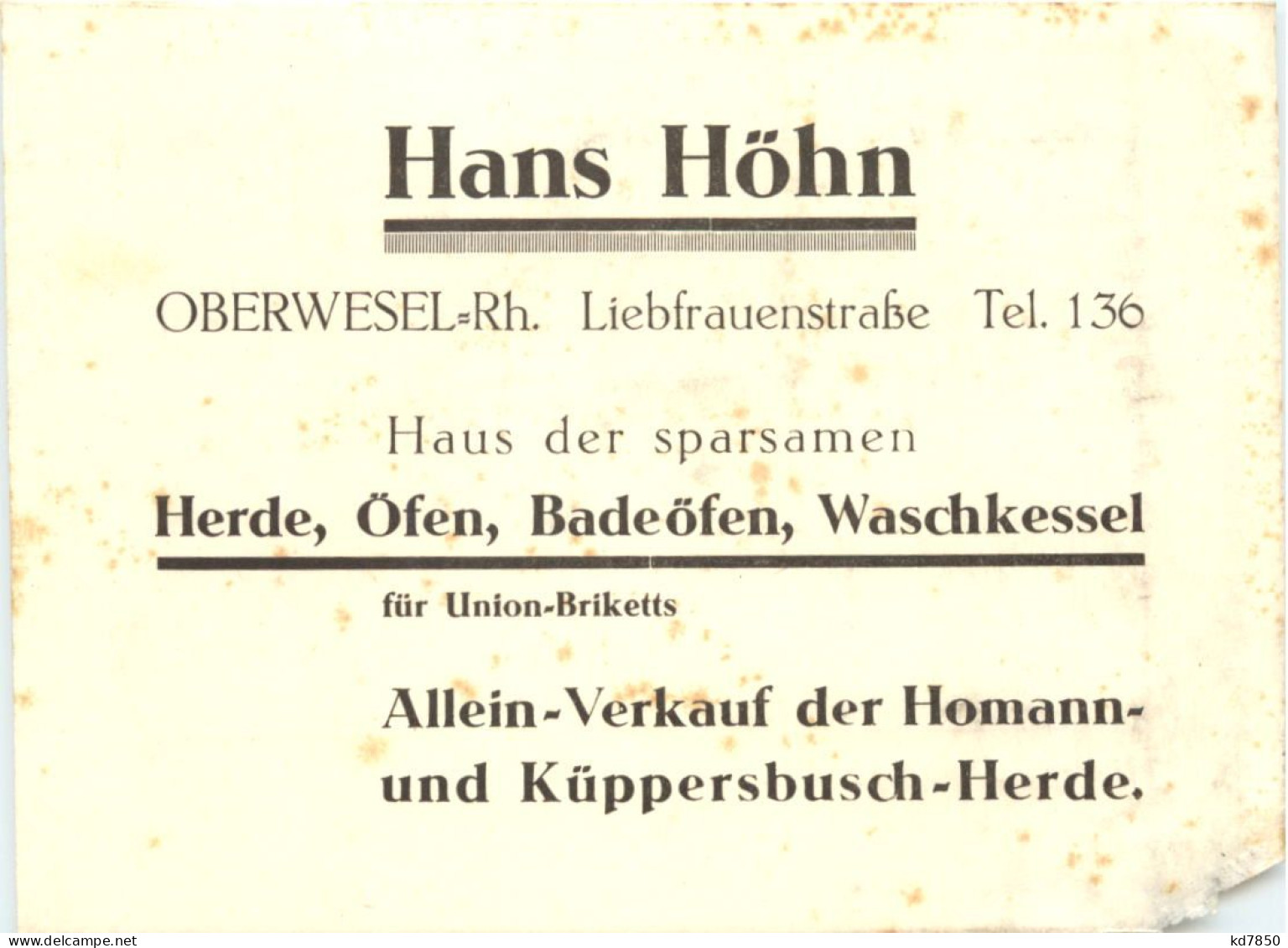 Oberwesel - Hans Höhn - Oberwesel