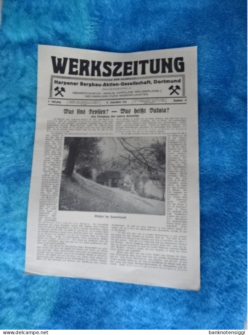 Originale WERKZEITUNG: Der Harpener Bergbau -A-G. Dotmund 1928 Nr.19 - Politica Contemporanea