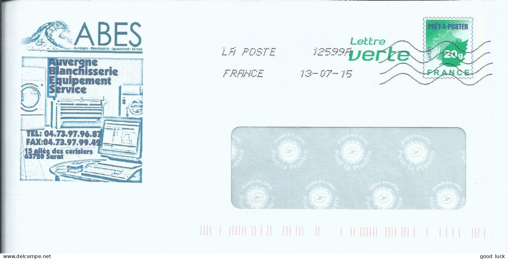 FRANCE ENTIER  SURAT ( PUY DE DOME ) DE 2015  LETTRE COVER - Prêts-à-poster:private Overprinting