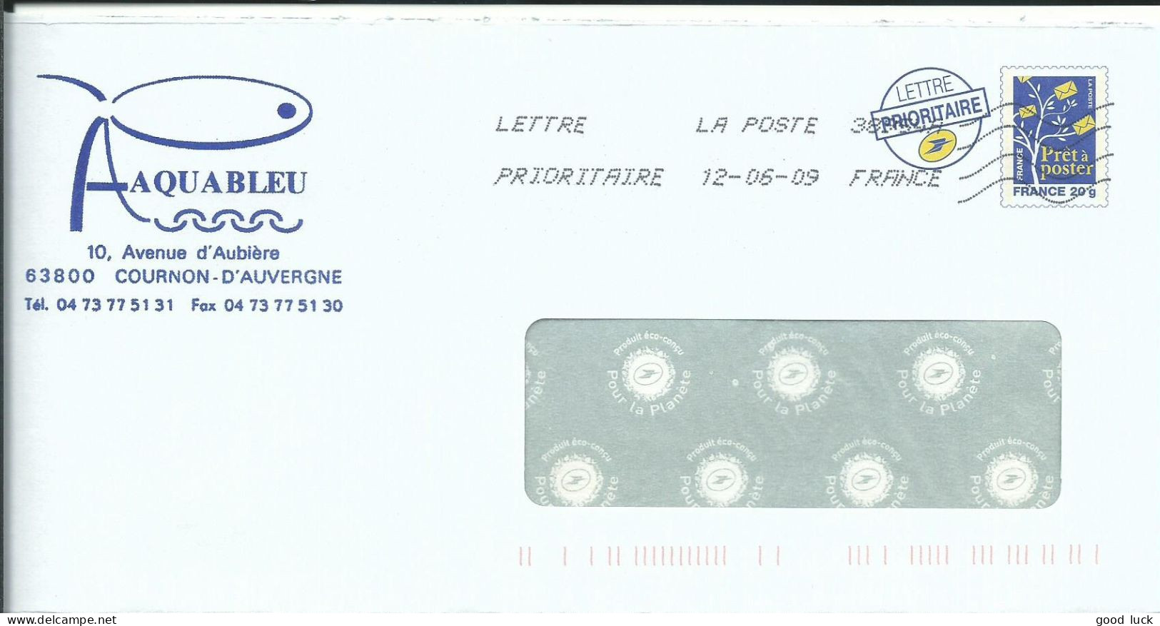 FRANCE ENTIER COURNON ( PUY DE DOME ) DE 2009  LETTRE COVER - Listos A Ser Enviados : Réplicas Privadas