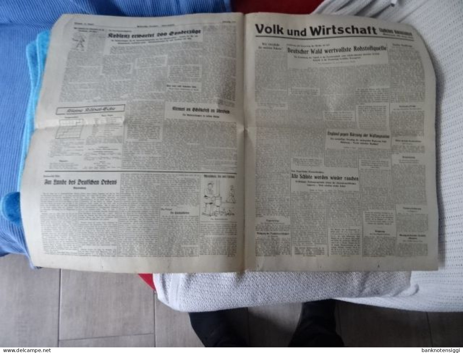 Originale Zeitung "Westdeutscher Beobachter." Mittwoch 22 August 1934 - Política Contemporánea