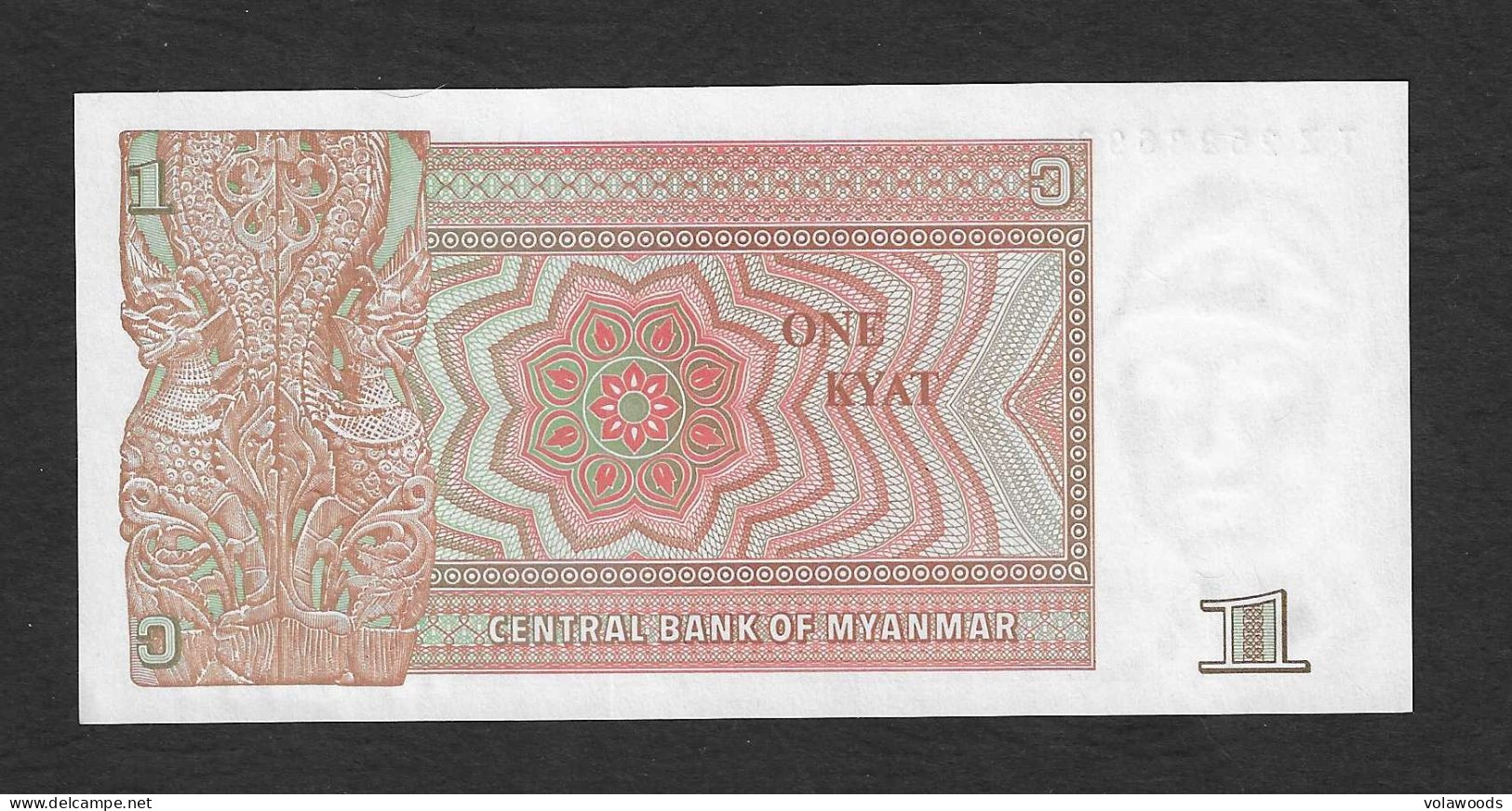 Myanmar - Banconota Non Circolata FdS UNC Da 1 Kyat P-67 - 1990 #19 - Myanmar