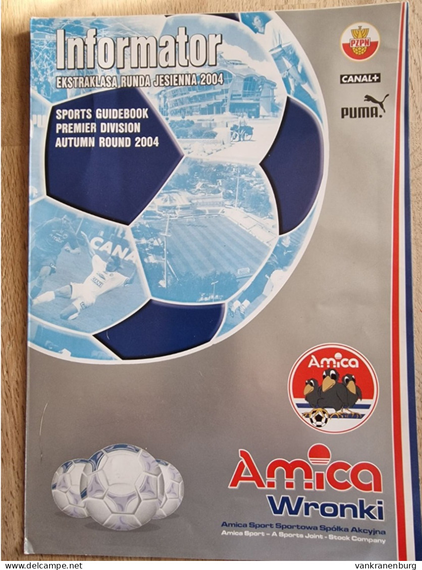 Programme Amica Wronki - AZ Alkmaar - 25.11.04 - UEFA Cup - Football Soccer Fussball Calcio Programm - Boeken