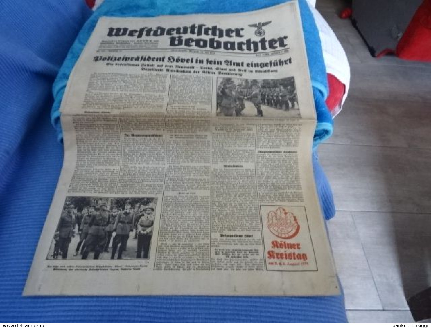 Originale Zeitung "Westdeutscher Beobachter." Mittwoch 31 Juli 1935 - Politique Contemporaine