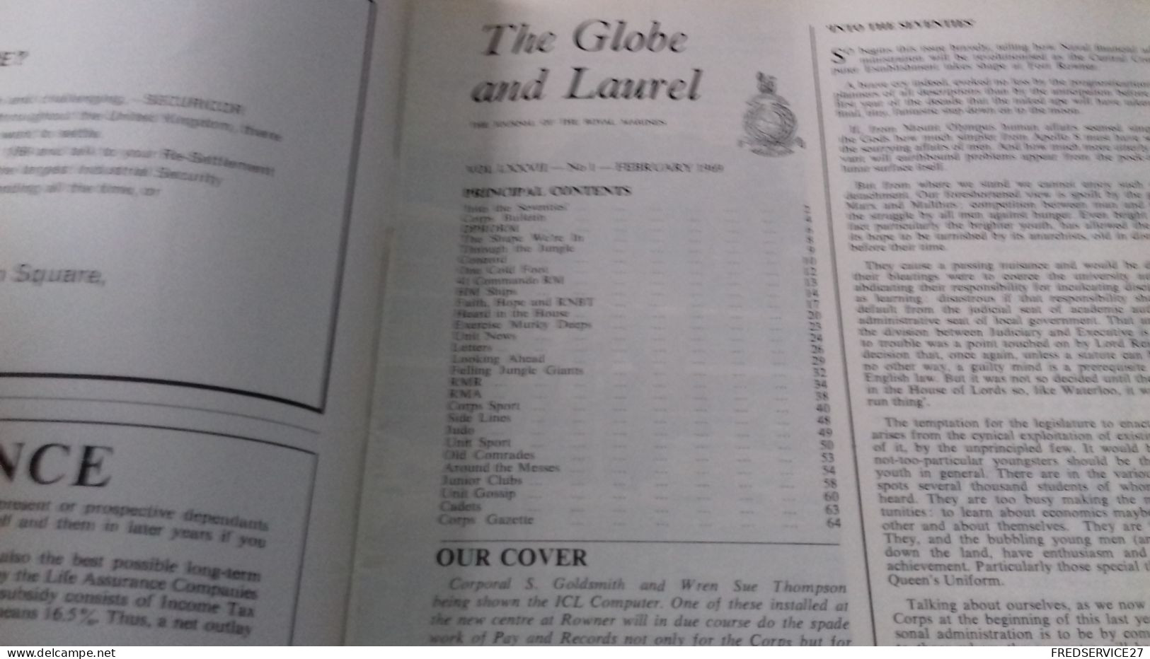 150/ REVUE GLOBE ET LAUREL 1969 N°1 SOMMAIRE EN PHOTO - Military/ War