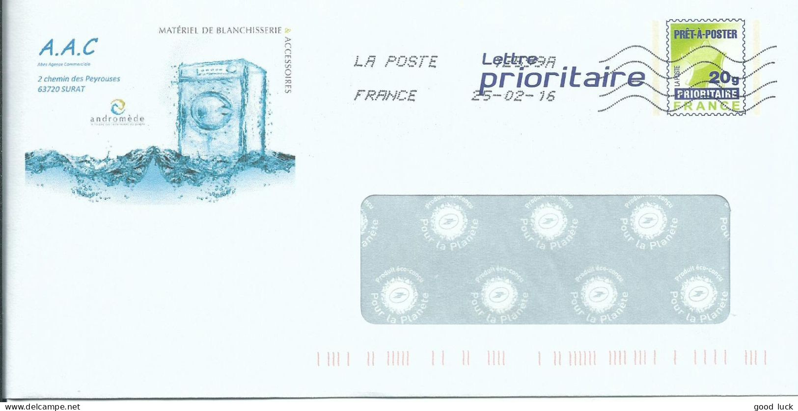 FRANCE ENTIER SURAT ( PUY DE DOME ) DE 2016  LETTRE COVER - Prêts-à-poster:private Overprinting