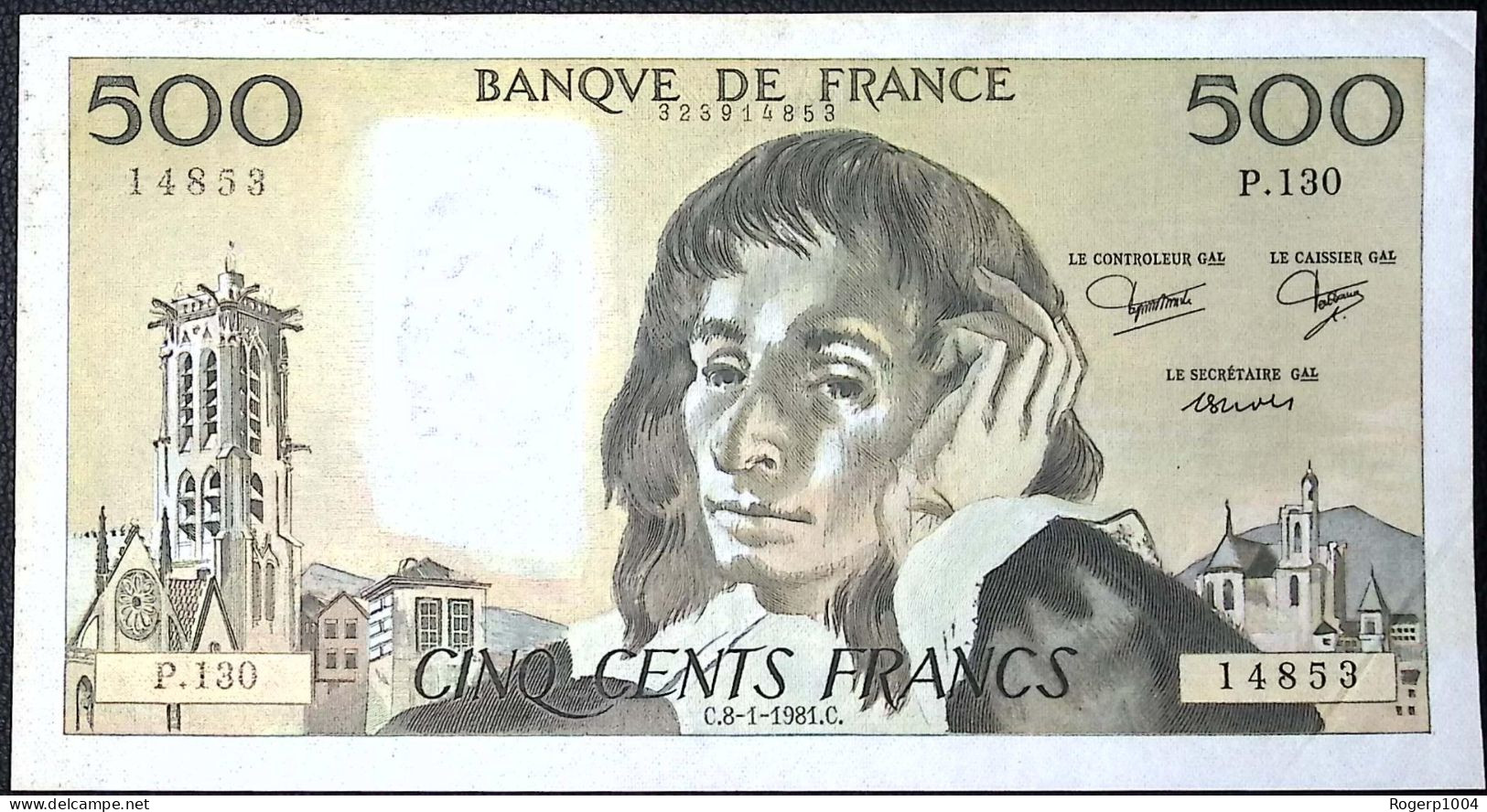 FRANCE * 500 Francs * Pascal * 08/01/1981 * Fay 71.23 * Etat/Grade SUP/XXF * - 500 F 1968-1993 ''Pascal''