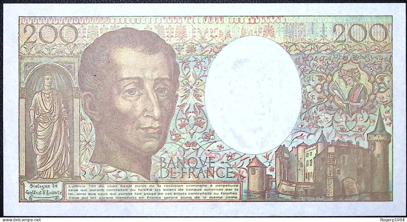 FRANCE * 200 Francs * Montesquieu * 1992 * Fay 70.12b * Etat/Grade NEUF/UNC * - 200 F 1981-1994 ''Montesquieu''