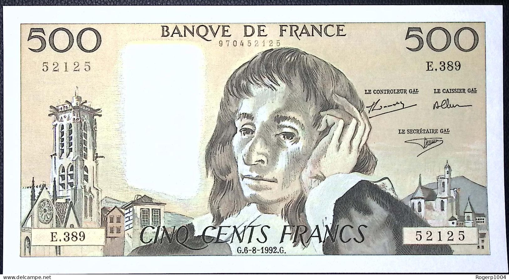 FRANCE * 500 Francs * Pascal * 06/08/1992 * Fay 71.50 * Etat/Grade NEUF/UNC * - 500 F 1968-1993 ''Pascal''