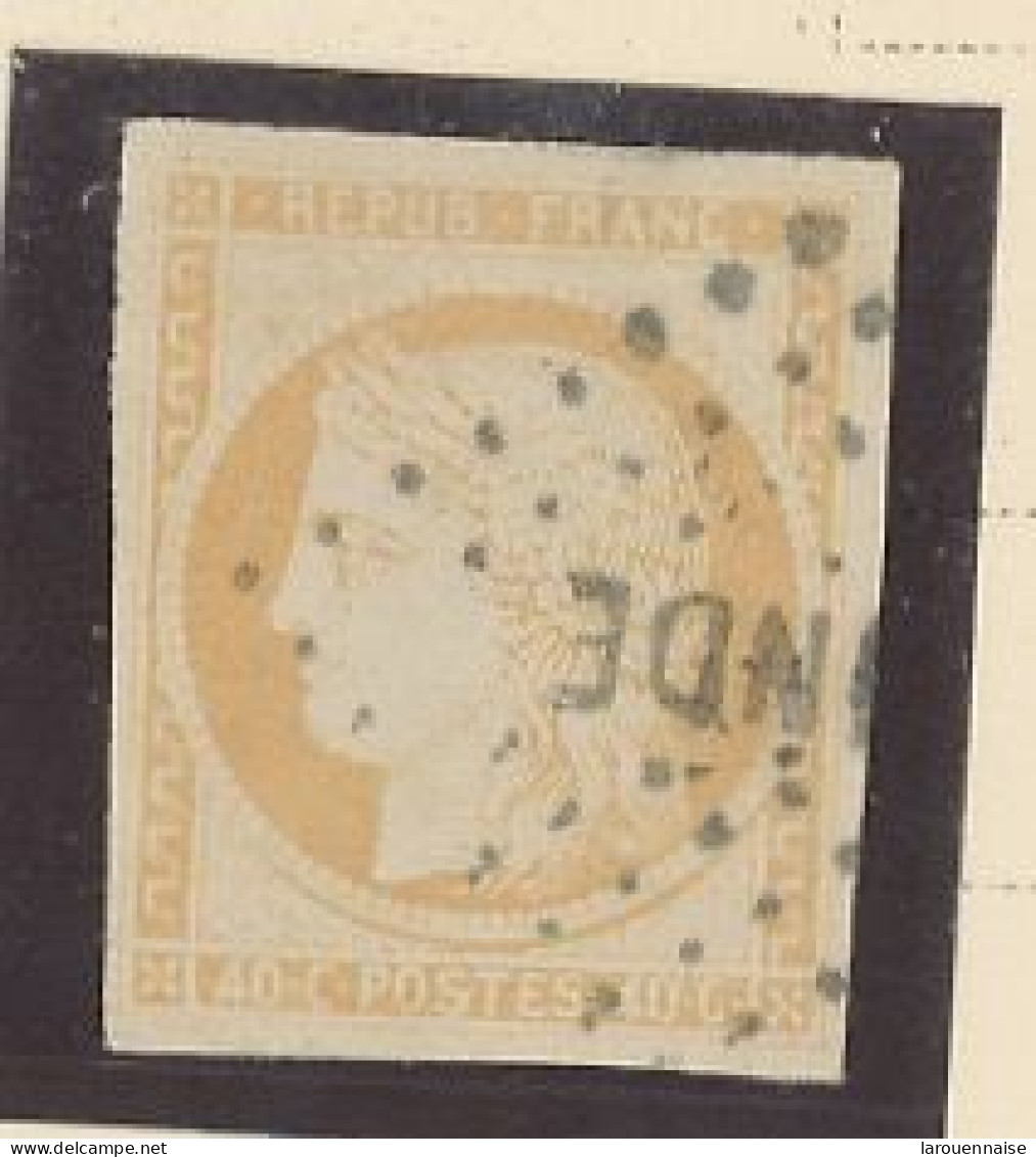 INDE   -N° 13 COLONIES GÉNÉRALES  - 40 C ORANGE   -Obl .LOSANGE I N D E - SIGNÉ M P - Used Stamps