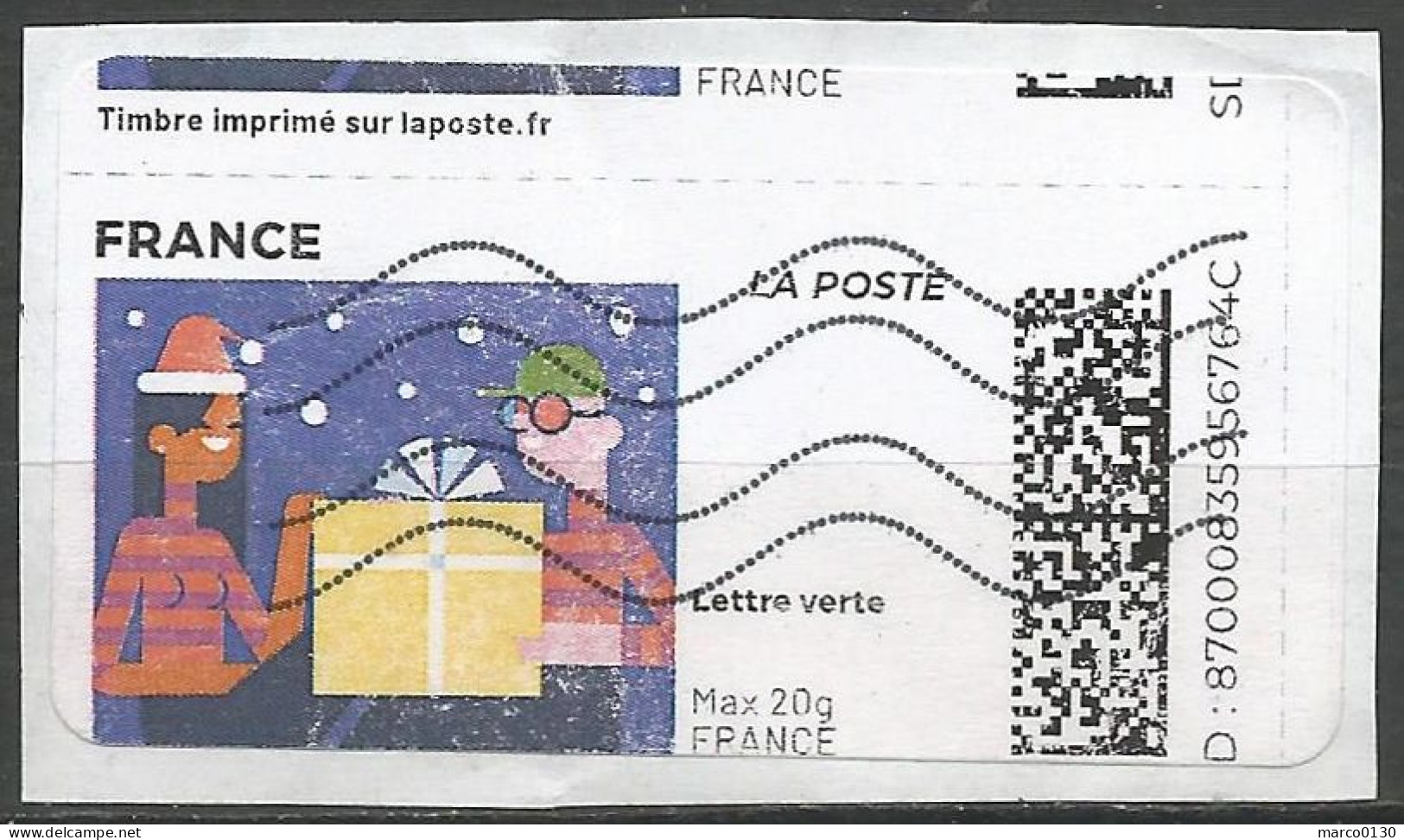 MON TIMBRE EN LIGNE  EN COULEUR OBLITERE - Used Stamps