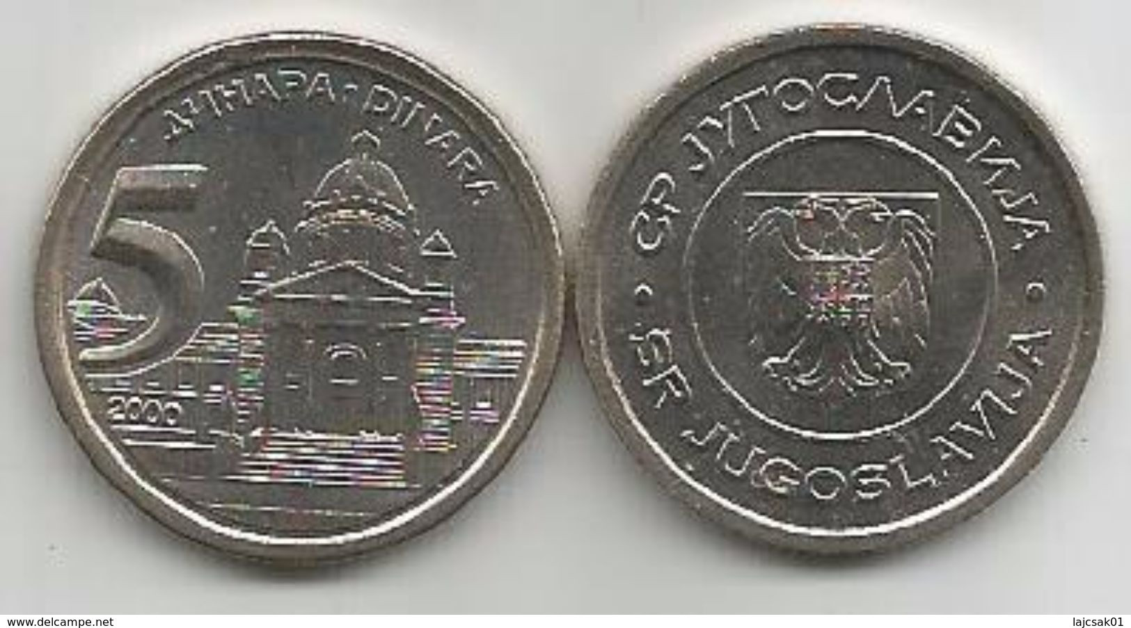 Yugoslavia 5 Dinara  2000. UNC KM#182 - Yugoslavia
