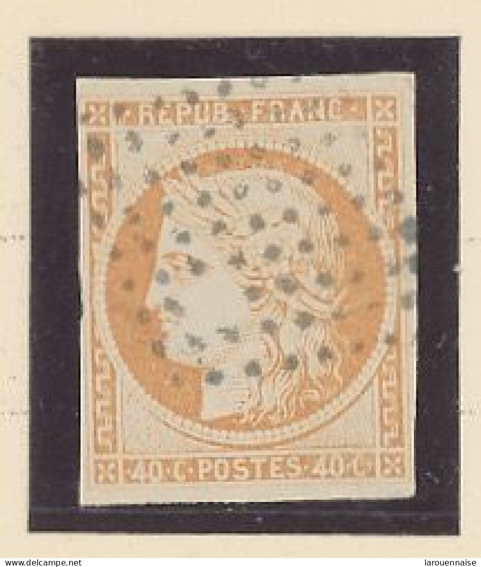 INDE   -N° 13 COLONIES GÉNÉRALES  - 40 C ORANGE   -Obl .LOSANGE MUET DE 9x9 POINTS RONDS NOIRS DE PONDICHERY - Used Stamps