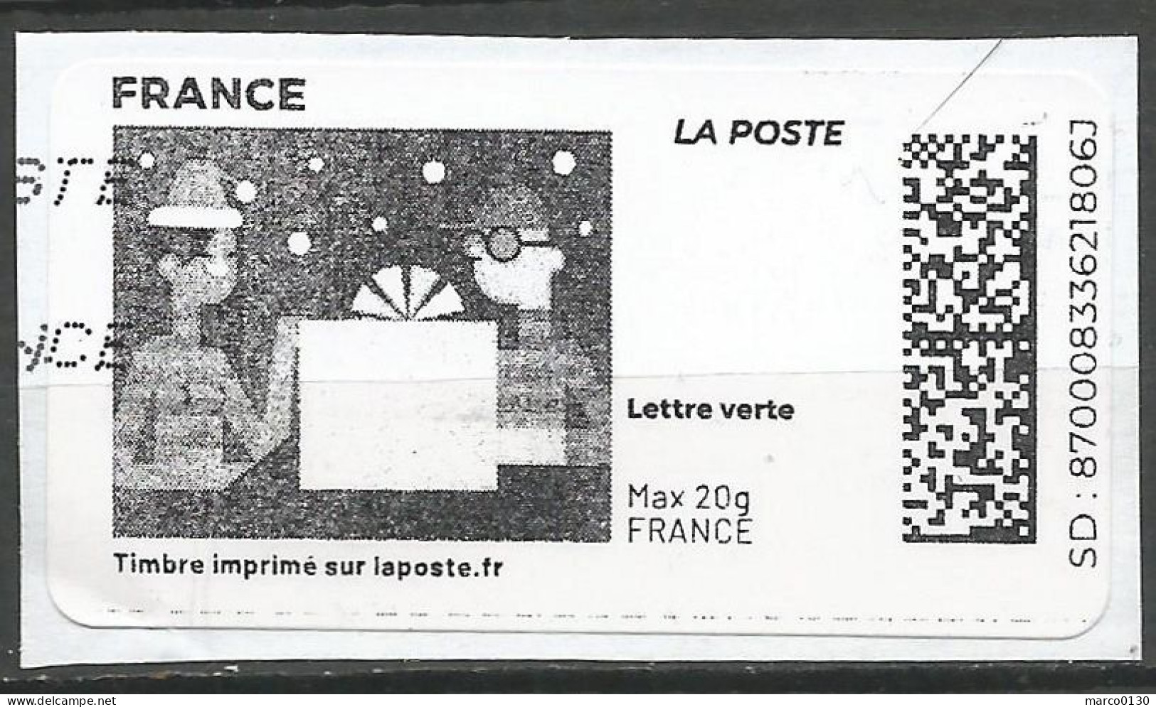 MON TIMBRE EN LIGNE  MONOCHROME OBLITERE - Usati