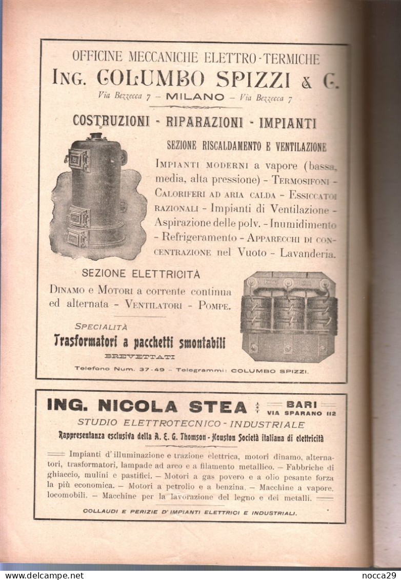 RIVISTA DEL 1910 - RASSEGNA TECNICA PUGLIESE - IL CAMPANILE DI MODUGNO (BARI) (STAMP333) - Scientific Texts