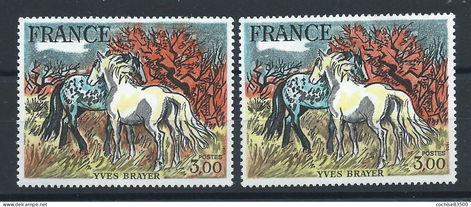 France N°2026b** (MNH) 1978 - Variété Herbes Jaunes - Nuevos