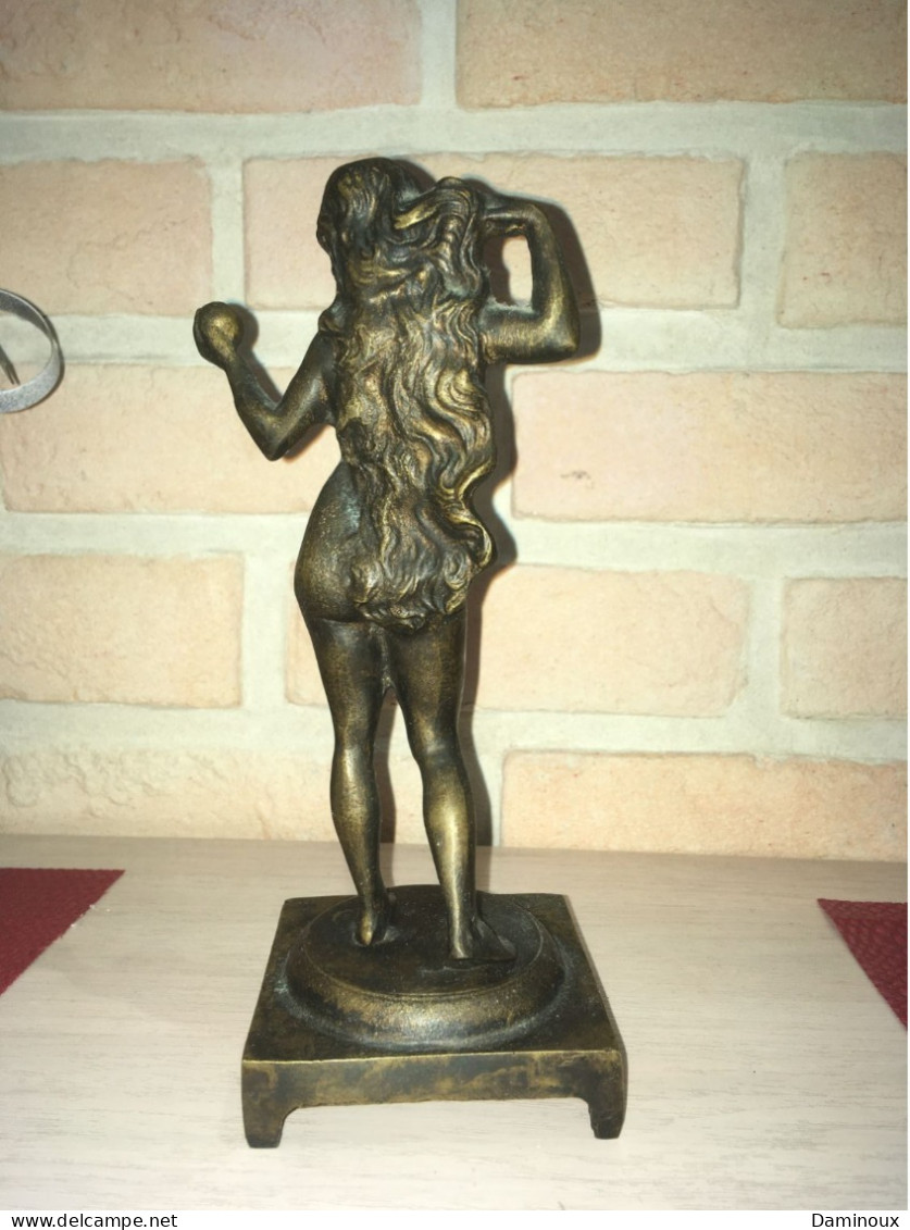 Sculpture En Laiton Femme Nue Debout - Bronces