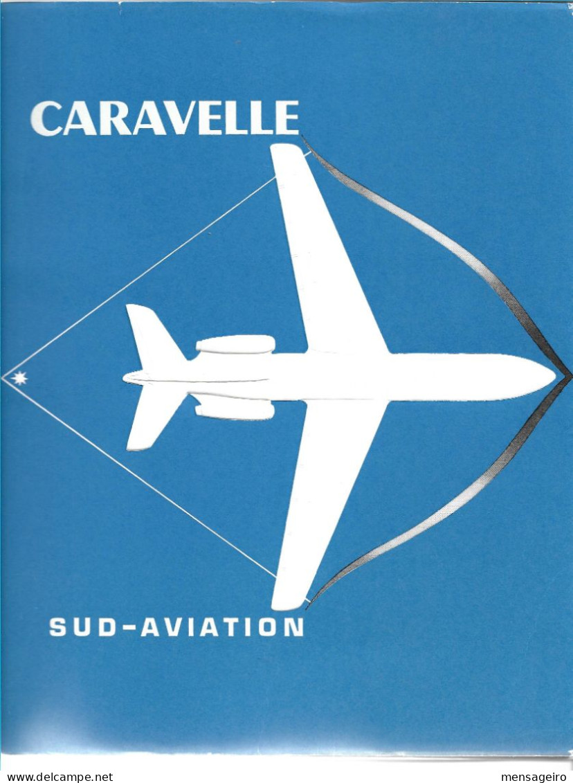 (LIV) CARAVELLE - SUD AVIATION - PLAQUETTE DE PRESENTATION - CIRCA 1960 - TEXTE EN ANGLAIS - Publicidad