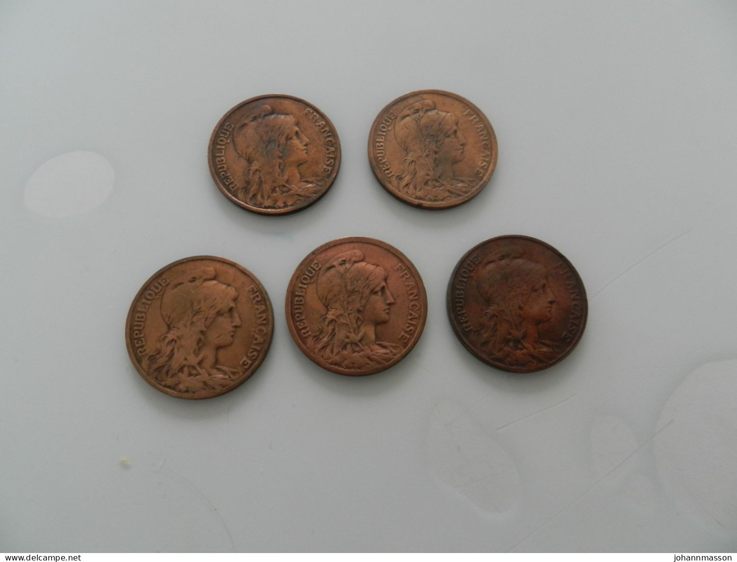 Lot  De  5  Monnaies  10 Centimes  Dupuis 1900 - 1902 - 1913 - 1920 - 1917 - Lots & Kiloware - Coins