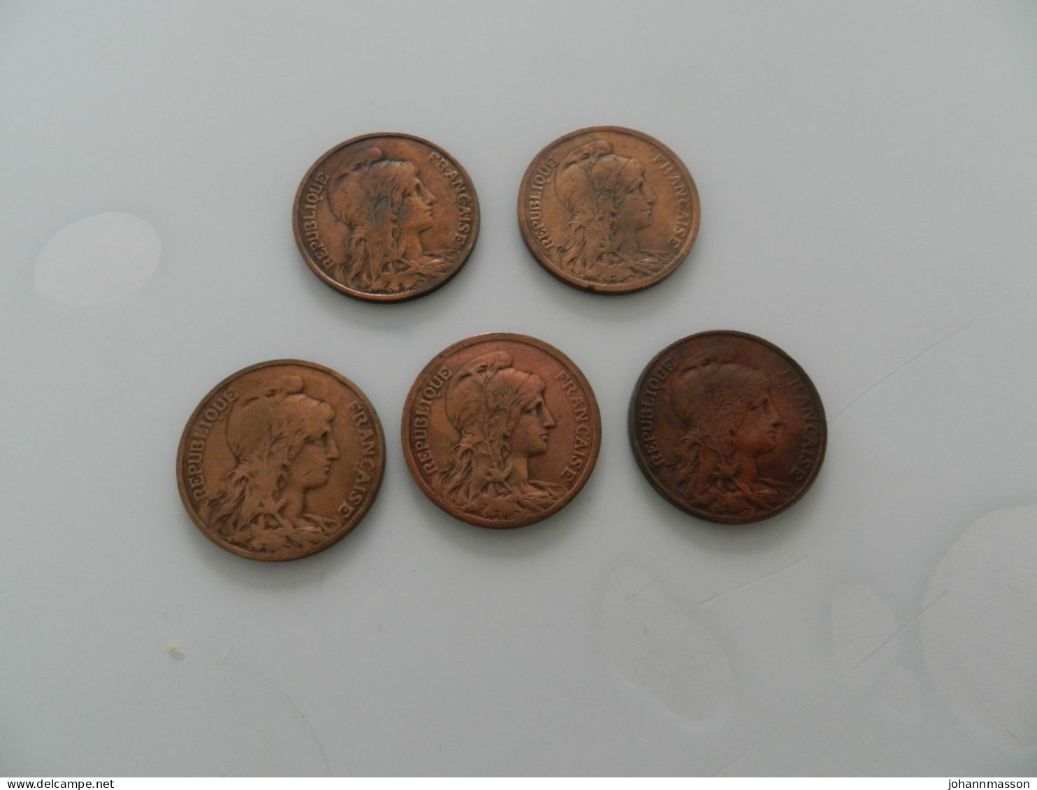 Lot  De  5  Monnaies  10 Centimes  Dupuis 1900 - 1902 - 1913 - 1920 - 1917 - Vrac - Monnaies
