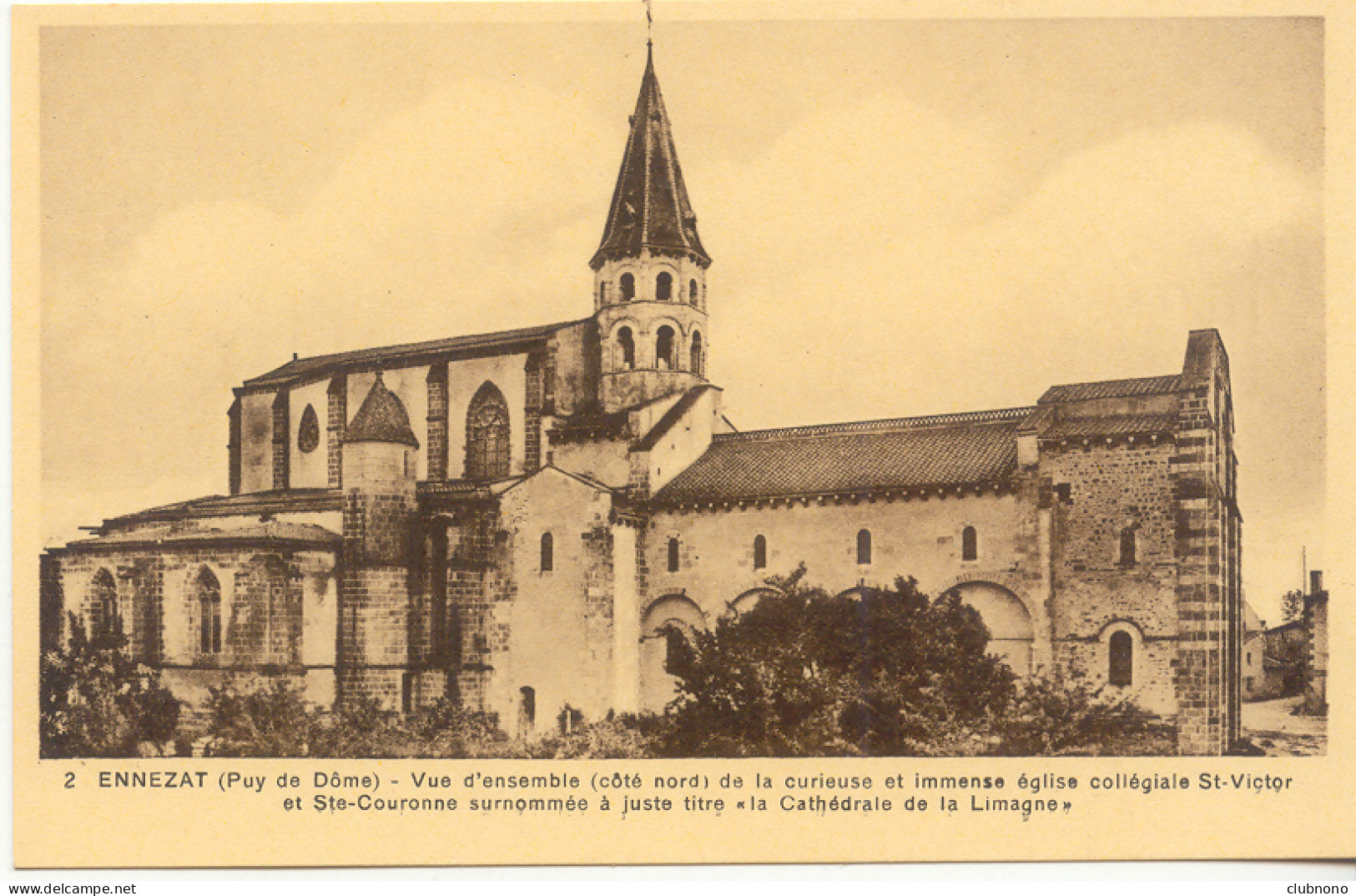 CPA - ENNEZAT - COLLEGIALE ST VICTOR ET STE COURONNE - INTERIEUR DE L'EGLISE - Ennezat