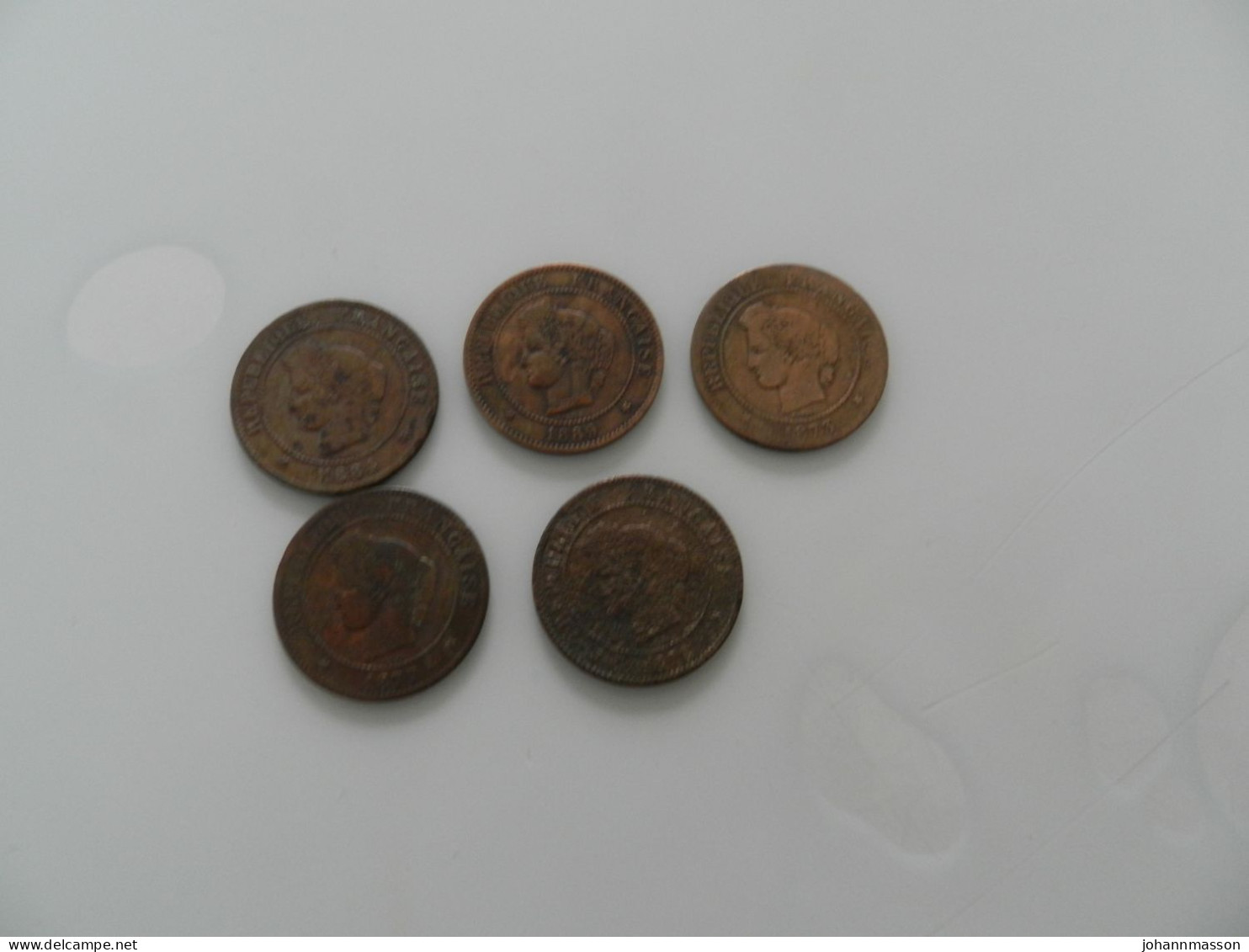 Lot  De  5  Monnaies  5 Centimes  Cérès - Kiloware - Münzen