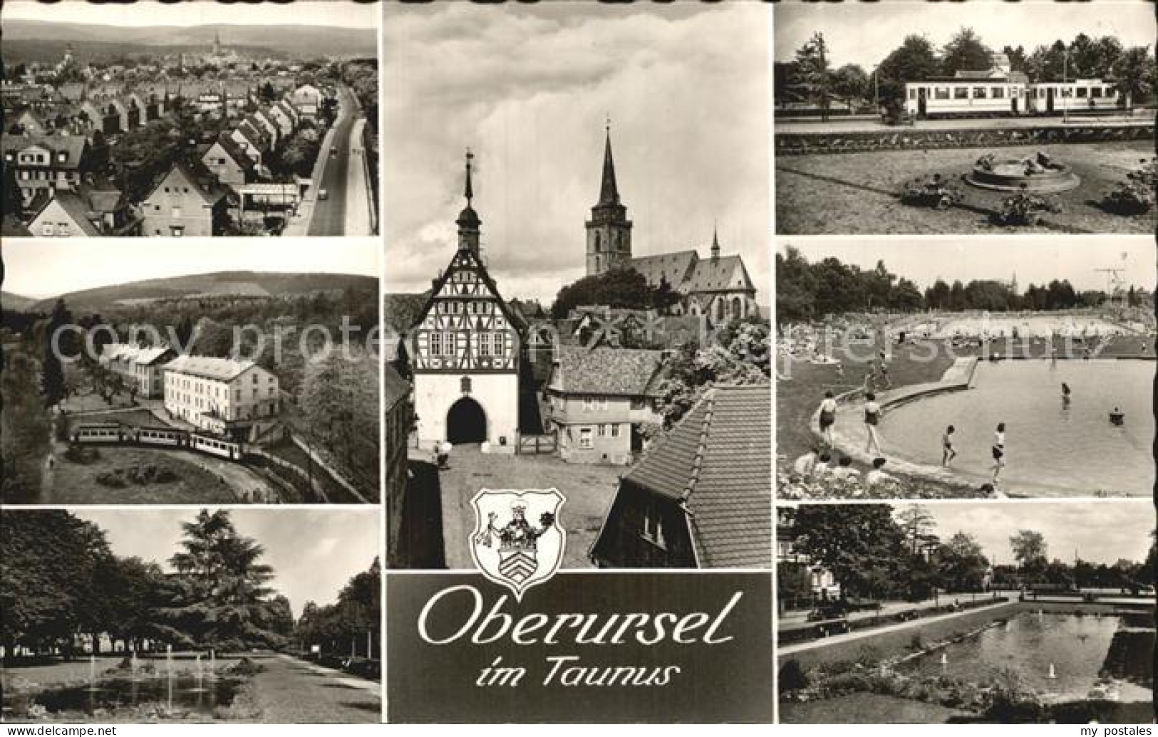 72500748 Oberursel Taunus Teilansichten Historisches Rathaus Kirche Strassenbahn - Oberursel