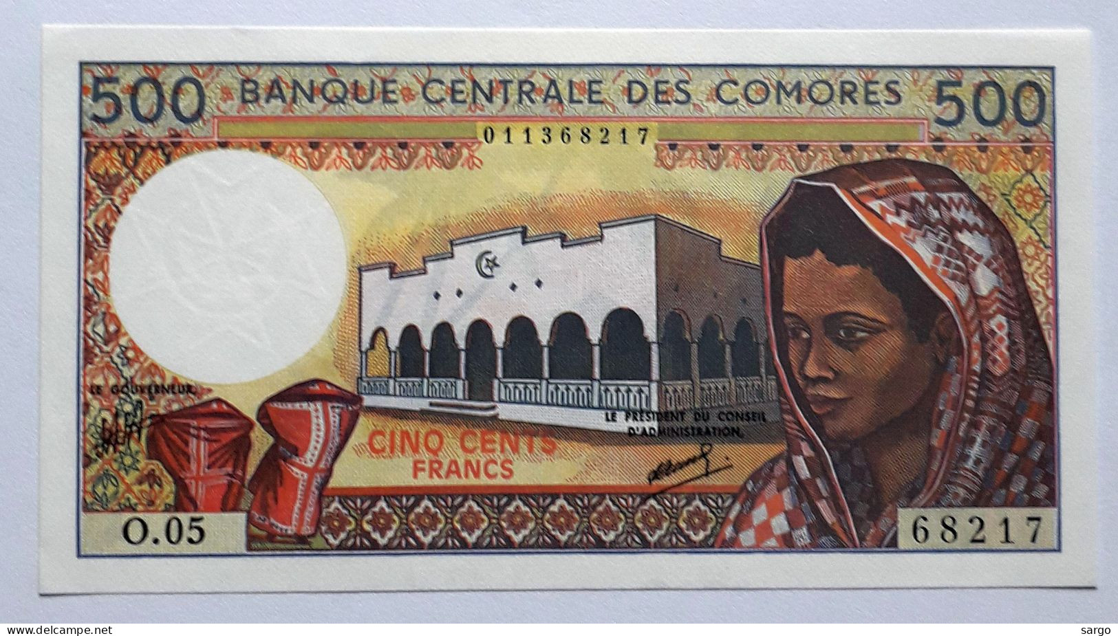 COMOROS - 500 FRANCS - P 10 (1986-1994)- UNC - BANKNOTES - PAPER MONEY - CARTAMONETA - - Comore