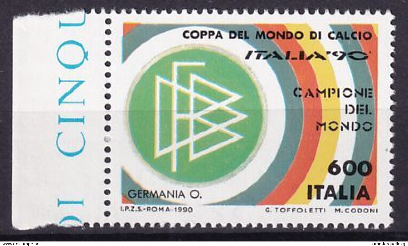 Italien 2157 Postfrisch, Fußball Weltmeisterschaft Durch Die Deutsche Nationalmannschaft (Nr. 2376) - 1990 – Italien