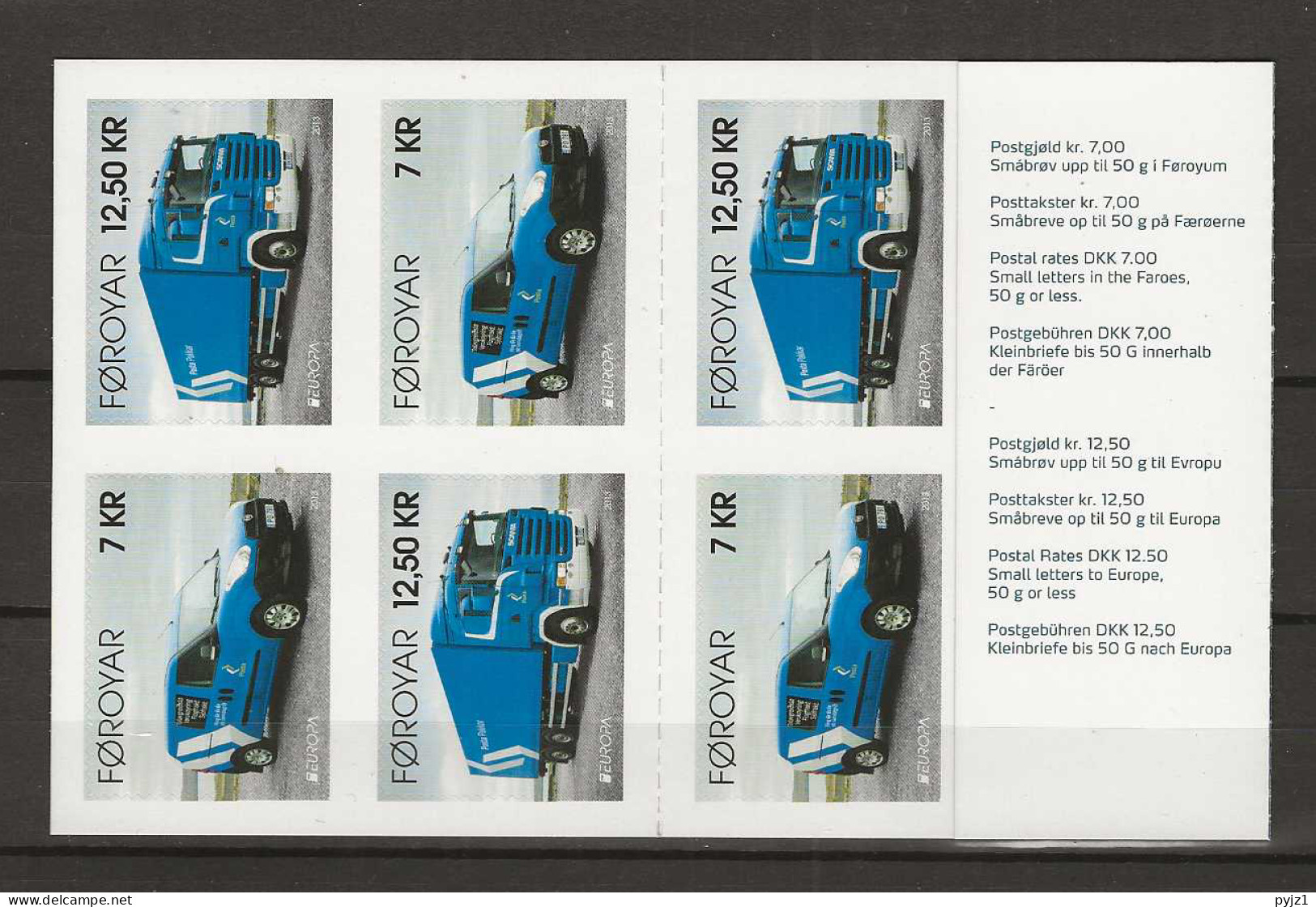 2013 MNH Cept Faroer  Booklet - 2013