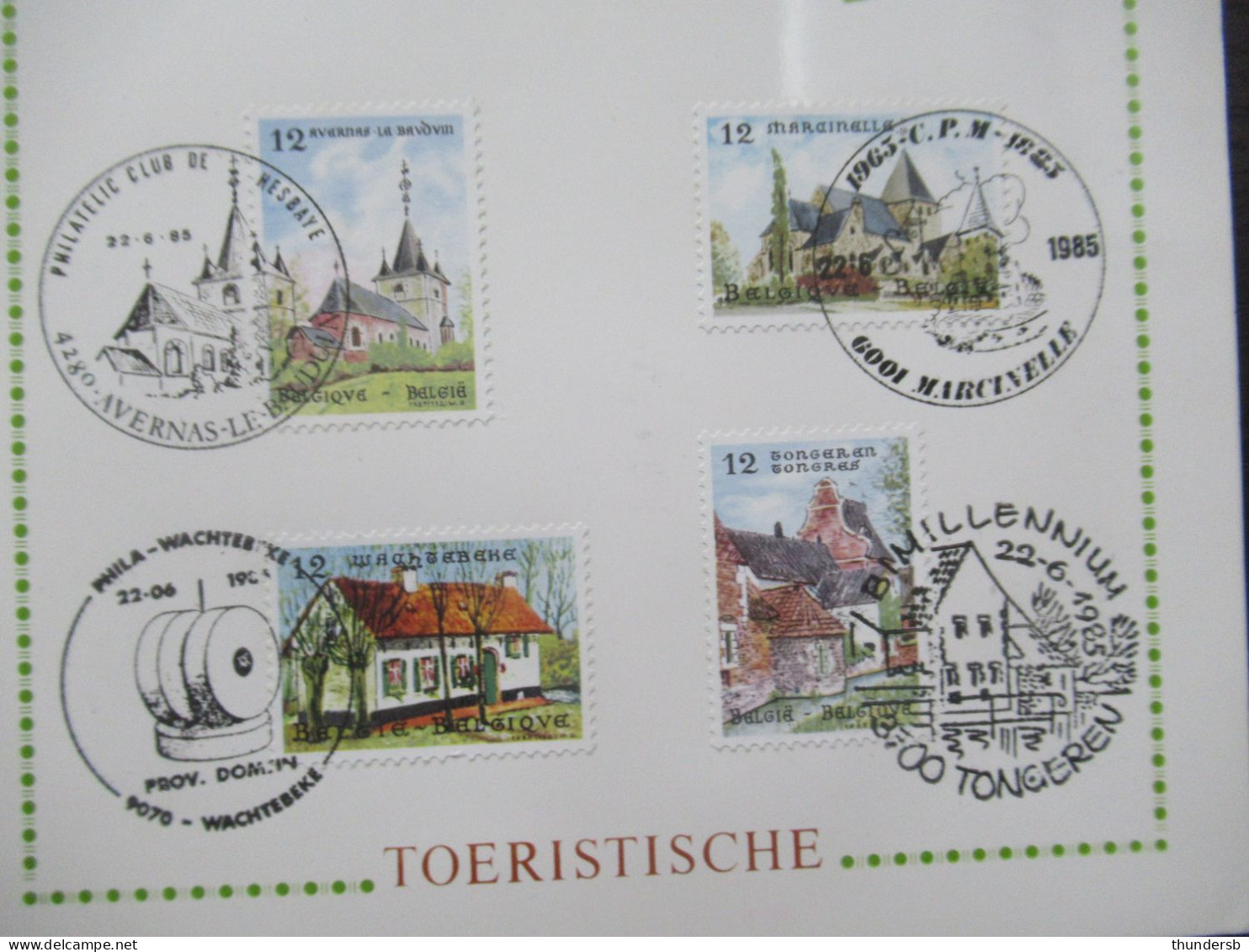 2179/82 'Toerisme' - FDC - Commemorative Documents