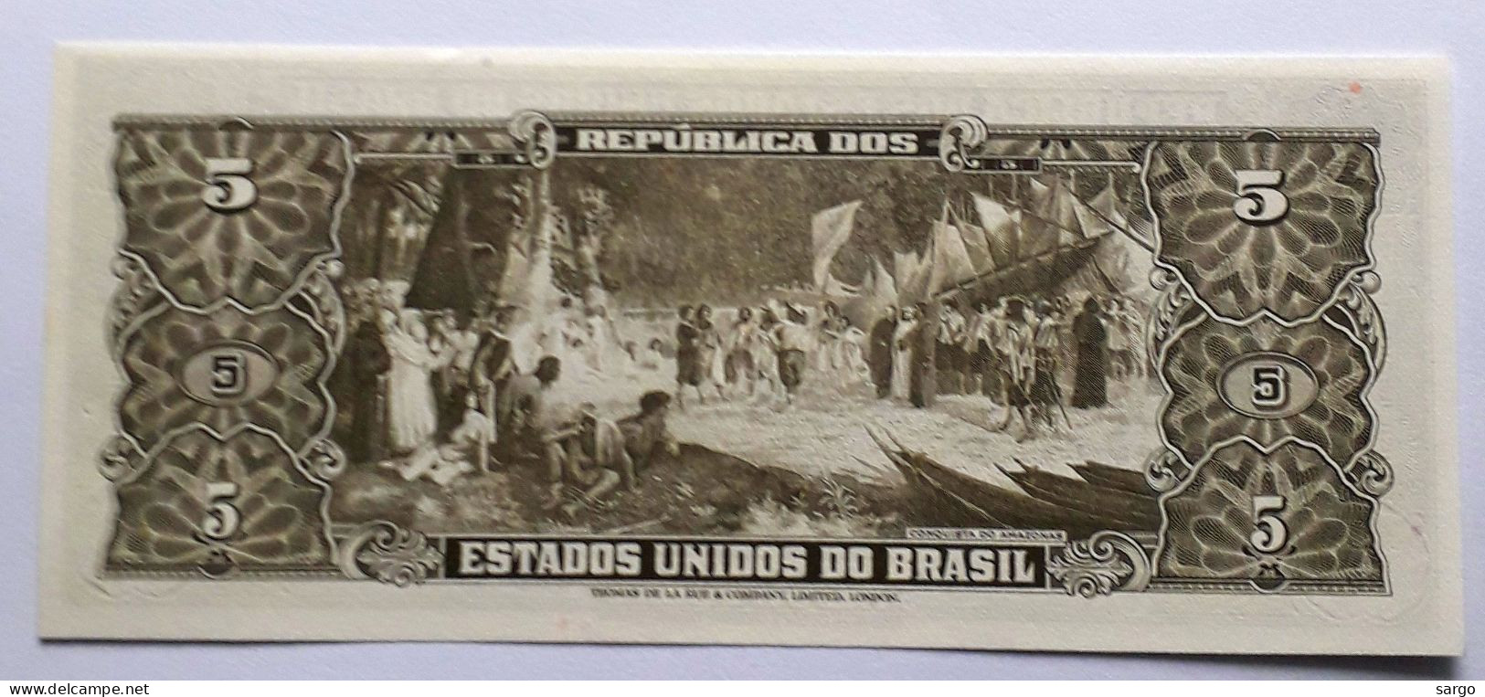 BRAZIL - 5 CRUZEIROS - P 176 A (1962 -1964) - UNC - BANKNOTES - PAPER MONEY - CARTAMONETA - - Brésil