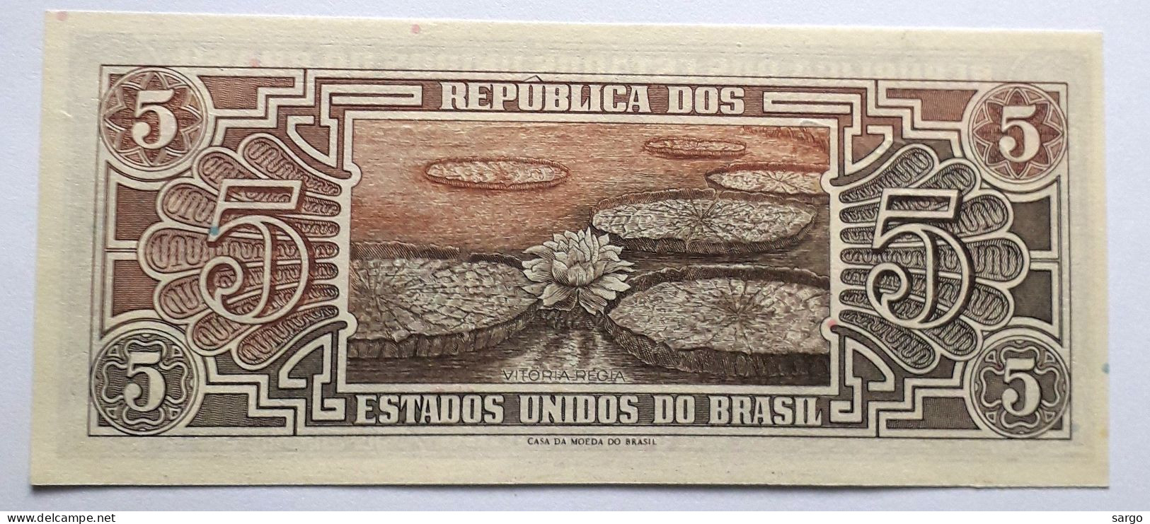 BRAZIL - 5 CRUZEIROS - P  166  (1961) - UNC - BANKNOTES - PAPER MONEY - CARTAMONETA - - Brasilien