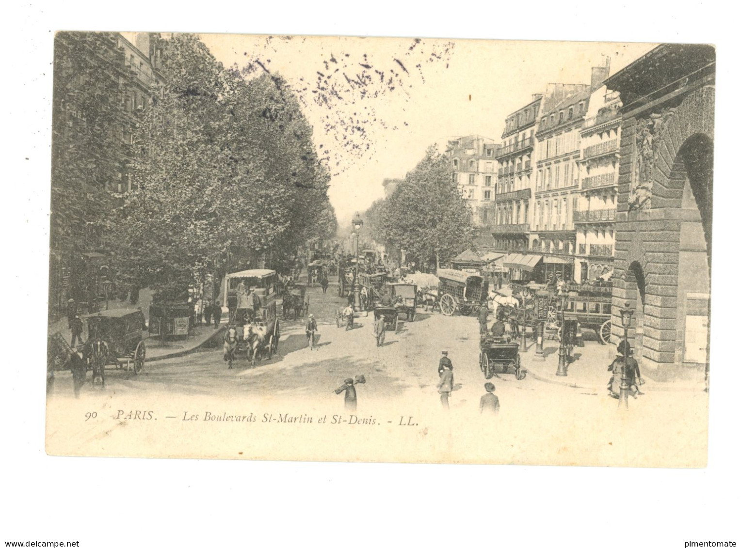 PARIS LES BOULEVARDS SAINT MARTIN ET SAINT DENIS 1904 - Sin Clasificación